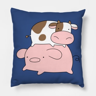 Pig and Little Cow Pillow