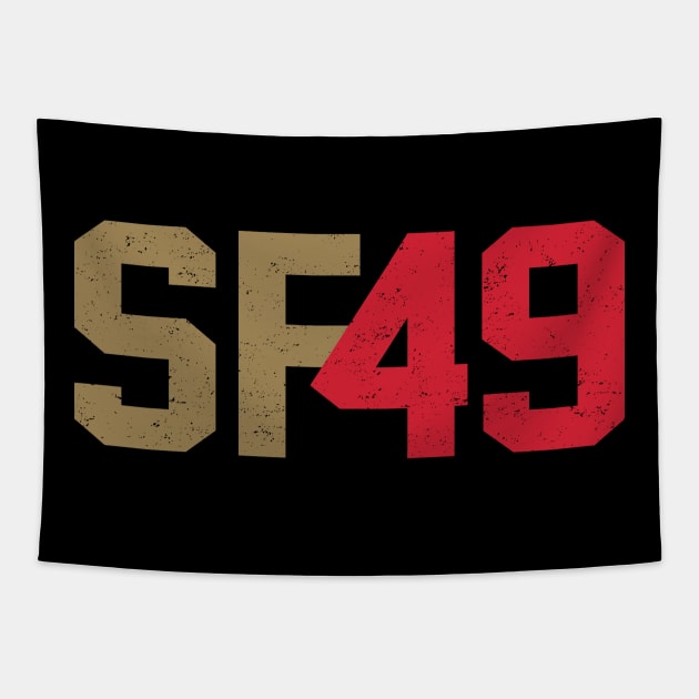 San Francisco 49ers 4 by Buck Tee Originals Tapestry by Buck Tee