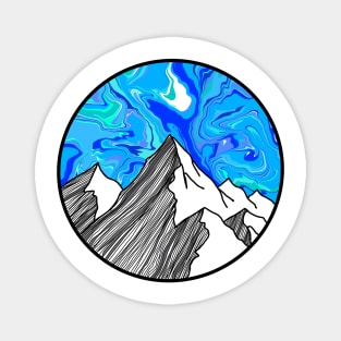 Mountain Marbled Sky Magnet