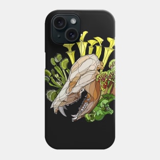 Opossum Skull With Carnivorous Plants Phone Case