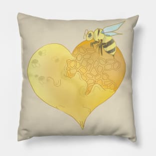 Honey Bee's heart Pillow