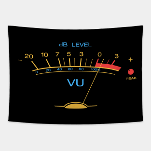 Volume VU Meter Vintage Recording Studio Musician Audio Gear Guitar Player Musician Gift Tapestry