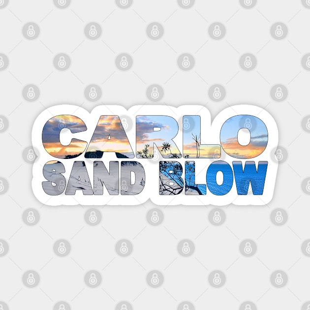 CARLO SAND BLOW - QLD Australia Rainbow Beach Magnet by TouristMerch