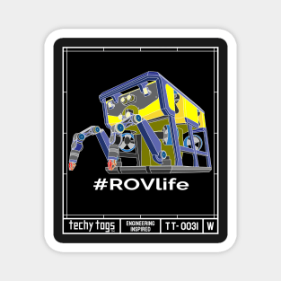 #ROVlife (TT-0031-W White on Black) Magnet