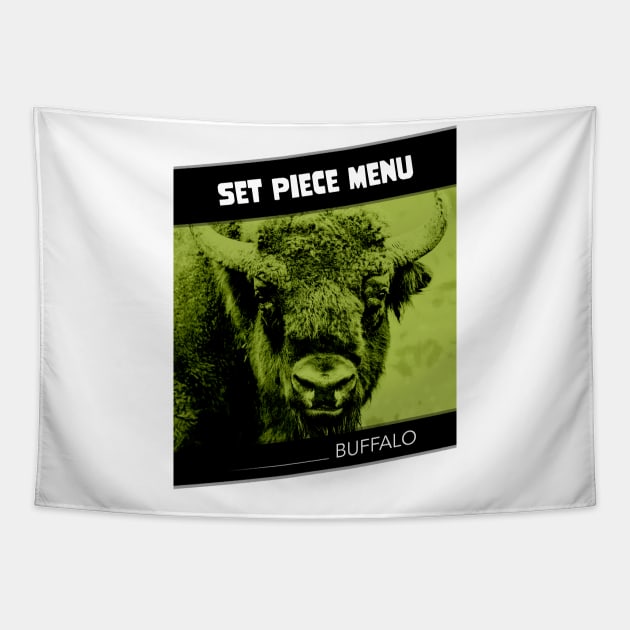 SPM Buffalo Bison Green Tapestry by Set Piece Menu Podcast