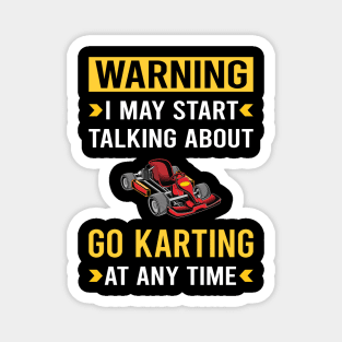 Warning Go Karting Go Kart Karts Magnet