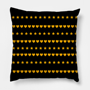 Golden Star & Heart Pillow