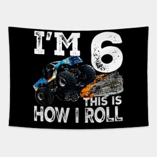 6 Years Old Monster Truck 6Th Birthday Tapestry