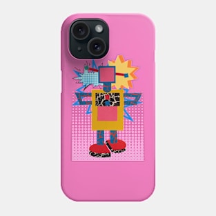 ROBOTS - MY PAL ROBOT  ZAP PINK Memphis Post Modern Pop Style Phone Case