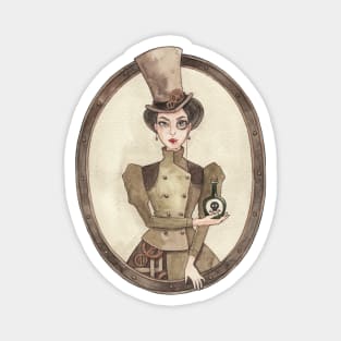 Steampunk lady Magnet