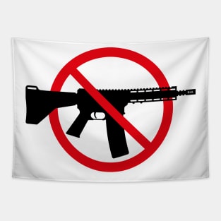 Gun Ban / Prohibition Sign (No Weapons / Peace / 2C) Tapestry