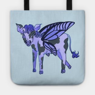 Butterfly blueberry cow Tote