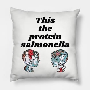 PROTEIN SALMONELLA - Funny Surreal Bad Translation Pillow