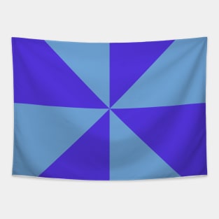 Blue Repeating Tile Pattern Pinwheel Spiral Tapestry