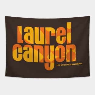 Laurel Canyon psychedelic flower logo Tapestry