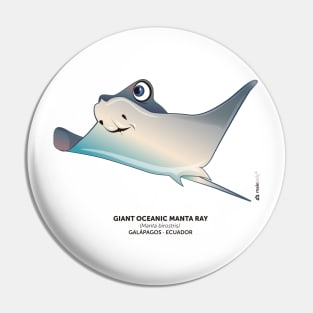 Giant Oceanic Manta Ray Pin