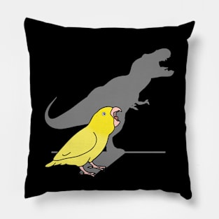 T-rex shadow - yellow parrotlet Pillow