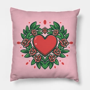 Red Roses For You My Sweetheart Pillow