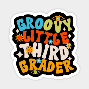Groovy Little Third Grader First Day of School Magnet