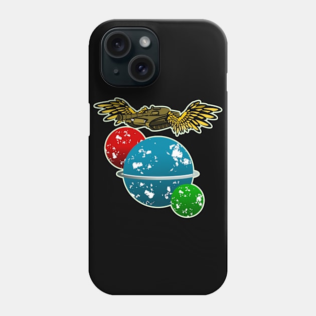 Tank in space Phone Case by mailboxdisco