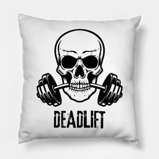 Deadlift Skeleton . Skeleton Workout Pillow
