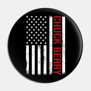 Graphic Chuck Berry Proud Name US American Flag Birthday Gift Pin