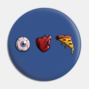 Eye Heart Pizza Pin