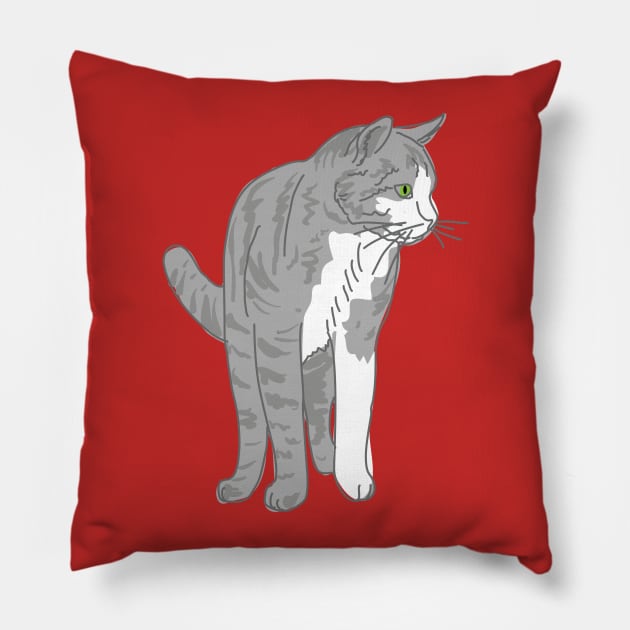 Tabby Cat Pillow by SWON Design