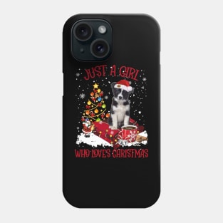 Border Collie Just A Girl Who Loves Christmas Phone Case