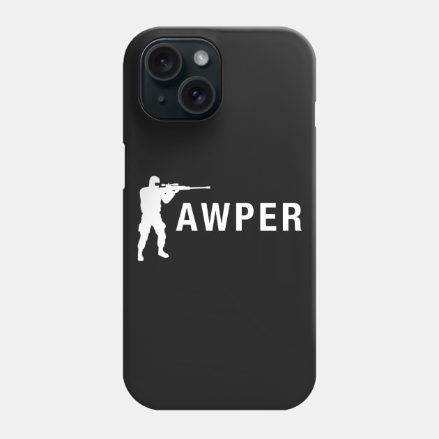 Sniper Awper CSGO PUBG Inspired Gaming Phone Case by pixeptional