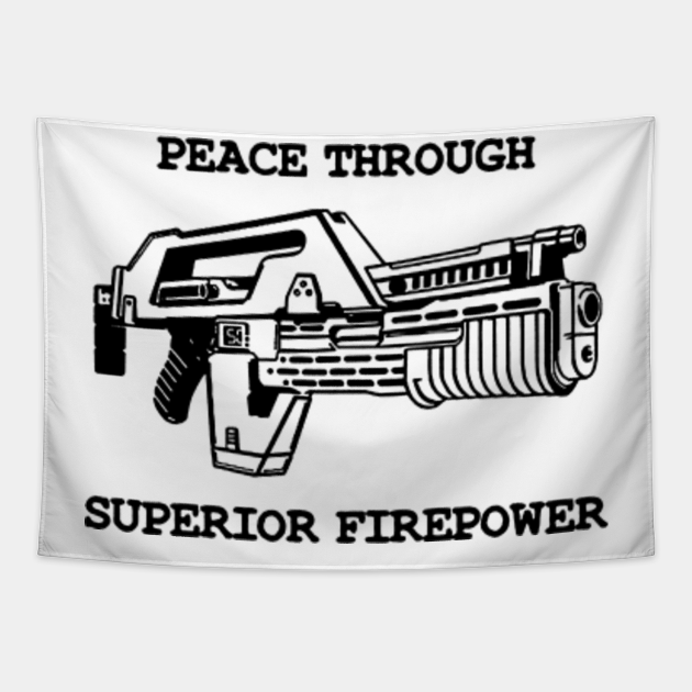 Peace Through Superior Firepower Military Veteran 3-18 Inch Custom Decal Sticker