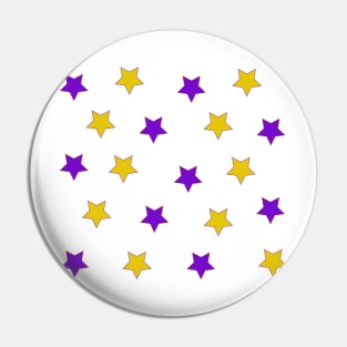 Purple and Gold Stars Pin