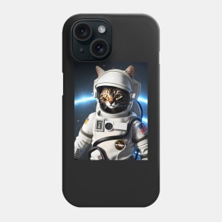 Astronaut Cat - Modern Digital Art Phone Case