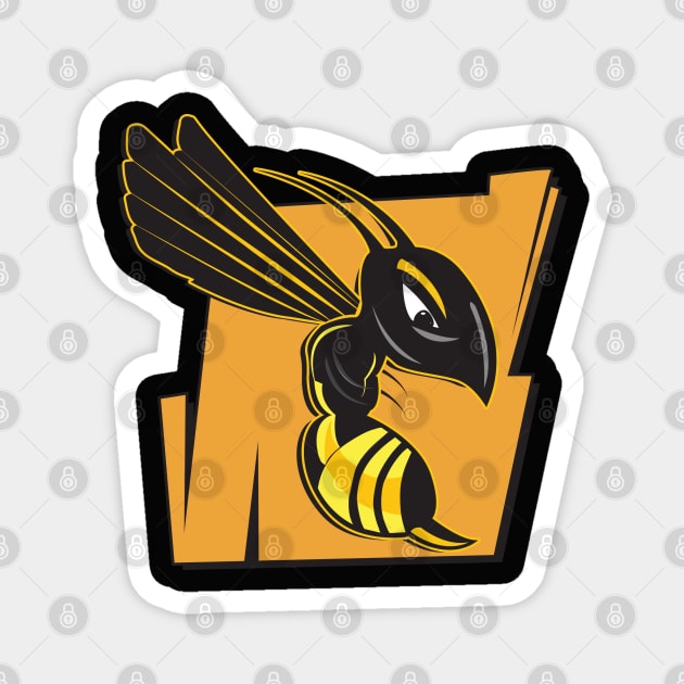 Killer Bee Magnet by  Colorful&Goldie