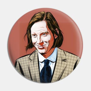 Wes Anderson - An illustration by Paul Cemmick Pin