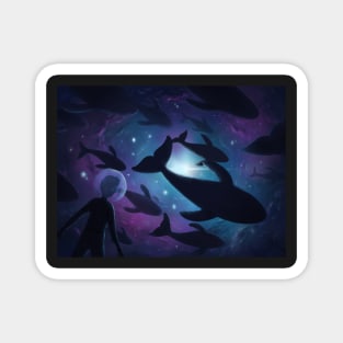 Space Whales Magnet