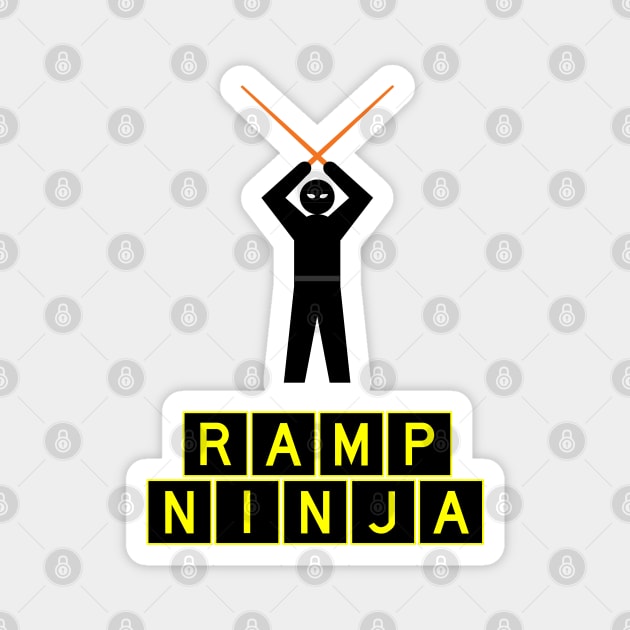 Ramp Ninja - Airplane Marshaller - STOP Signal Magnet by Vidision Avgeek