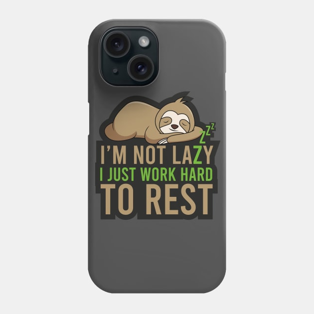 Cute Relax Sloth Phone Case by CinaBo0na