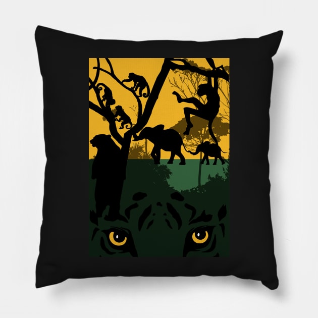 jungle book Pillow by agacha