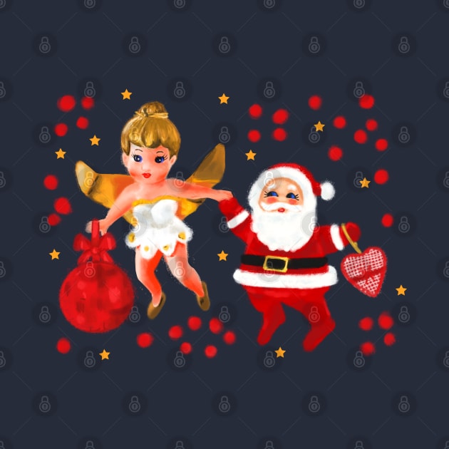 Cute angel and Santa Claus Together by Mimie20