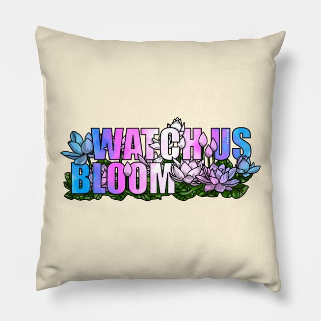 Watch Us Bloom Lotus Pillow by Art by Veya