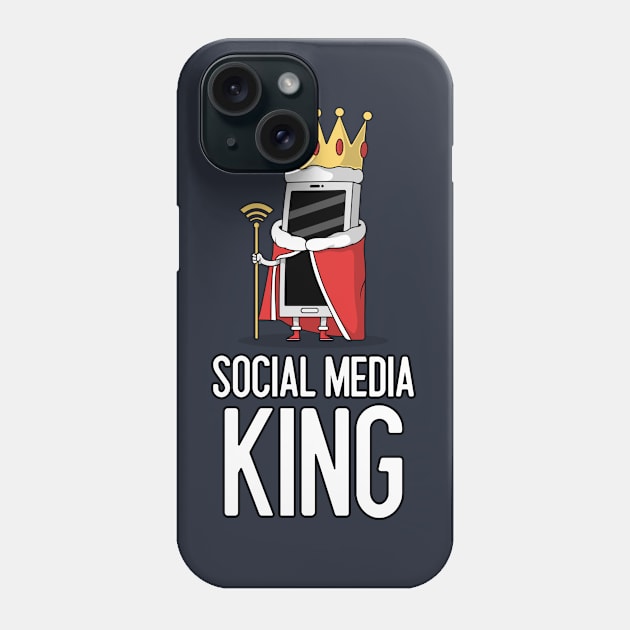 Social Media King Phone Case by Creative Meows