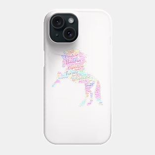 Unicorn Fantastic Legend Silhouette Shape Text Word Cloud Phone Case