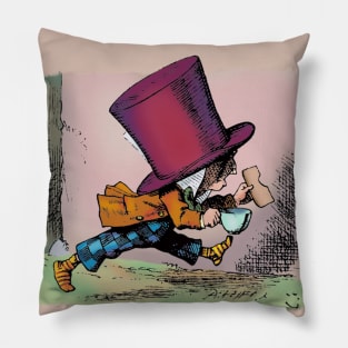 The Mad Hatter Goes to Court Pillow
