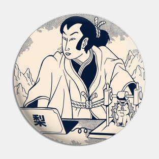 Vintage Samurai with 3D Printer Pin