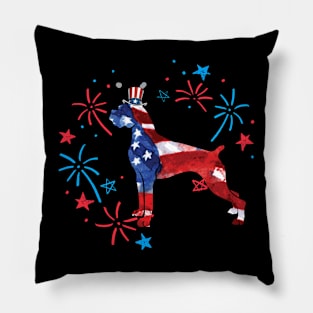 Boxer Uncle Sam Hat 4Th Of July Pillow