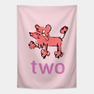 Poodle - Two - Second Birthday Tapestry