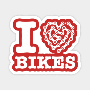 I Love Bikes Magnet