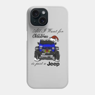 Christmas Jeep Blue Phone Case