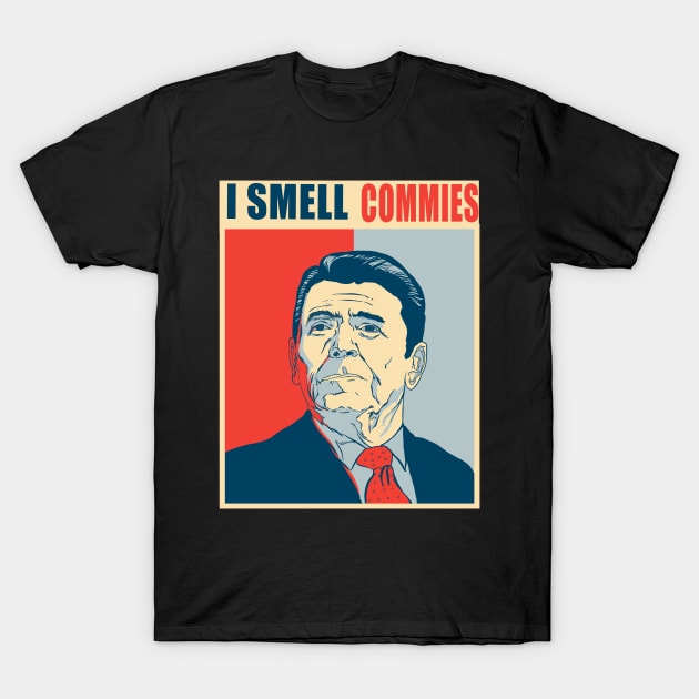 Ronald Reagan I Smell Commies Funny T-Shirt Ronald Reagan I Smell Commies Funny T-Shirt